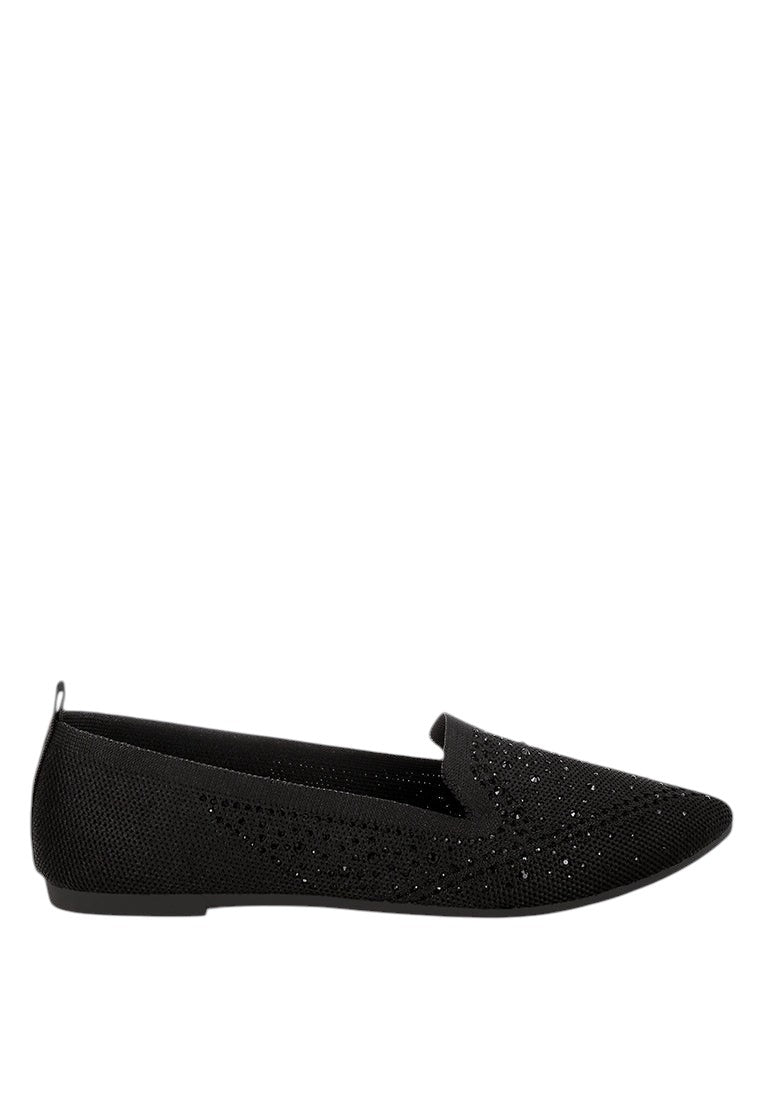 Abedi Rhinestone Embellished Pull Tab Loafers