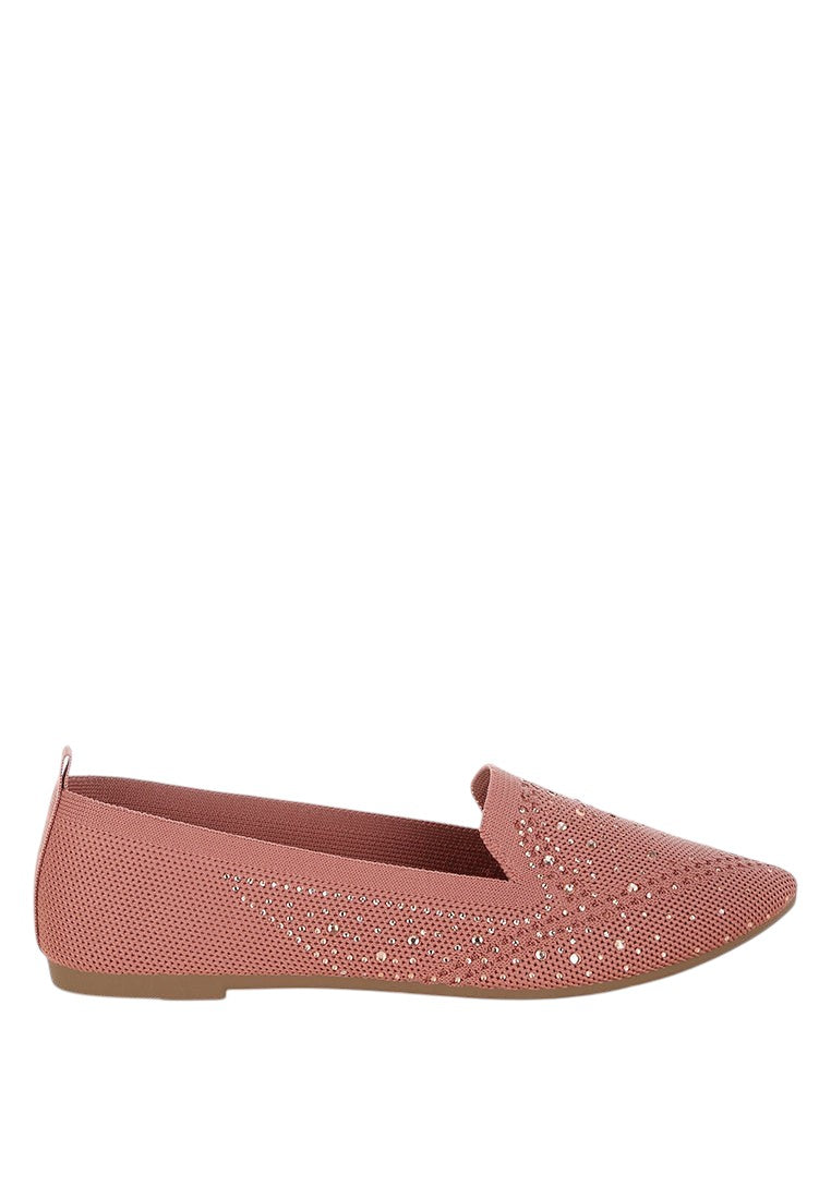 Abedi Rhinestone Embellished Pull Tab Loafers