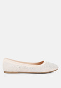 Splash Rhinestones Embellished Ballet Flats