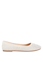 Splash Rhinestones Embellished Ballet Flats