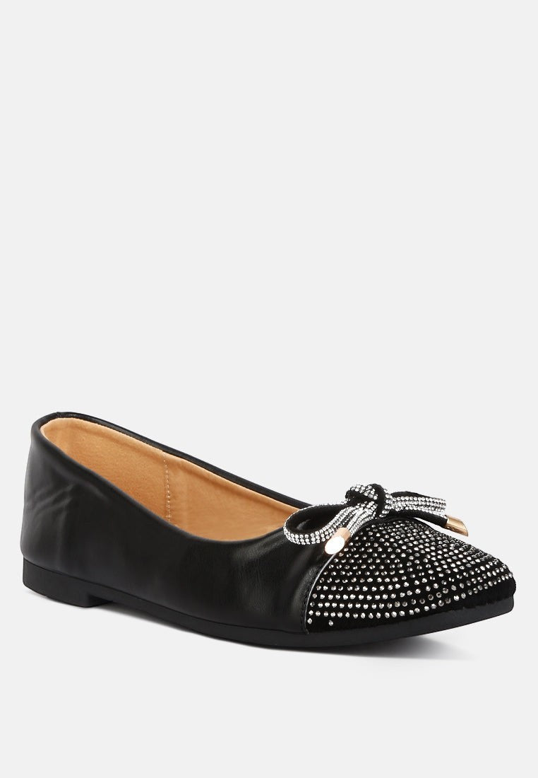Ballerines Aine ornées de strass au bout