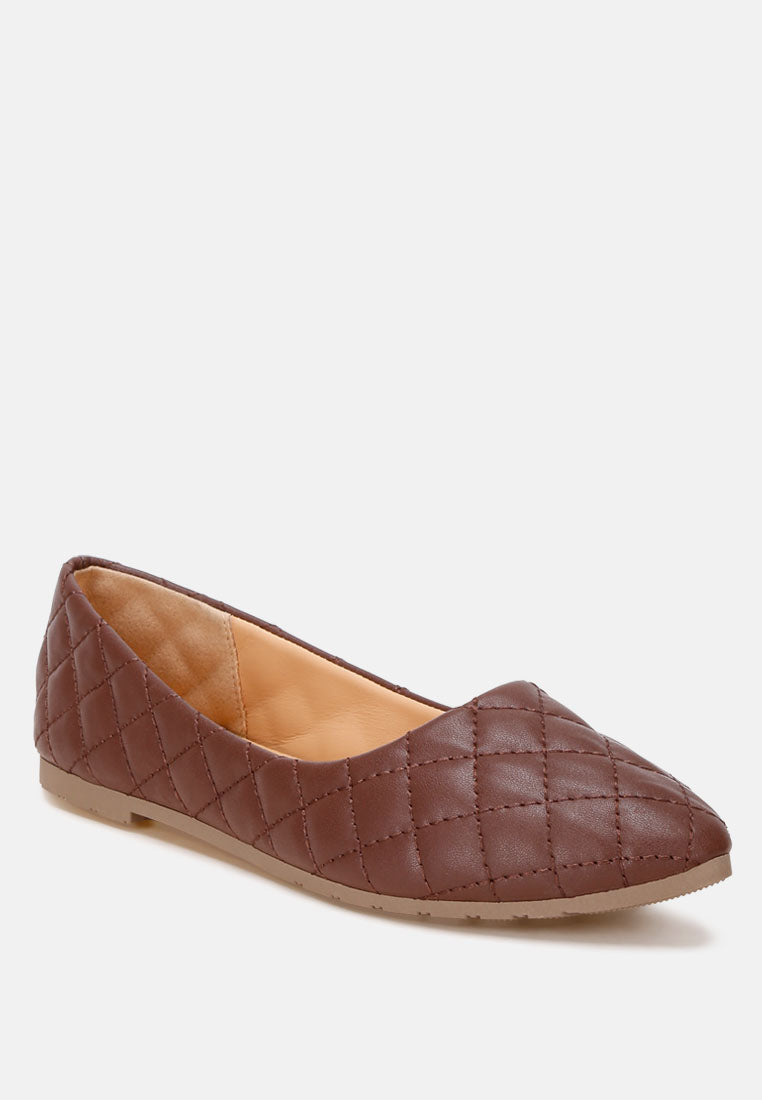 Rikhani Quilted Detail Ballet Flats