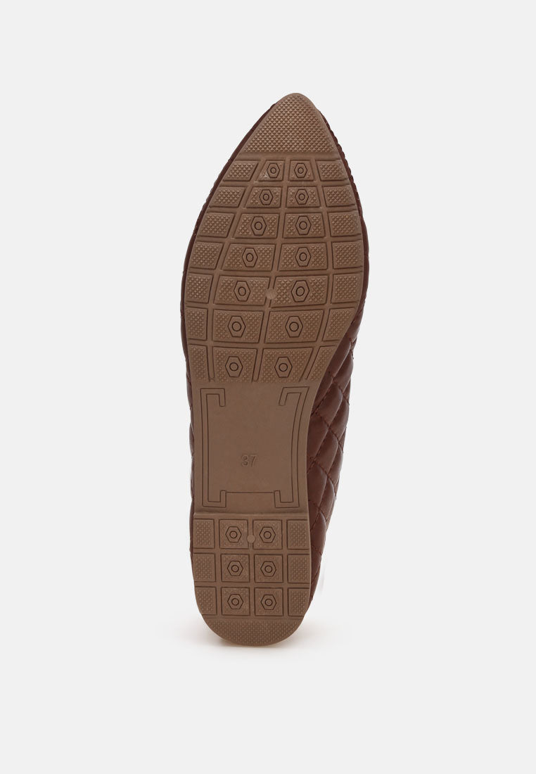 Rikhani Quilted Detail Ballet Flats