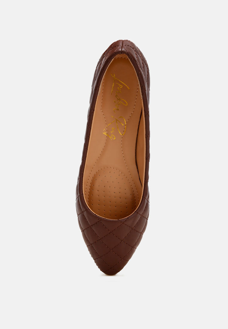 Rikhani Quilted Detail Ballet Flats