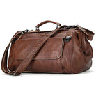 Fashionable Men’s Tote Weekender Bag Leather Travel Luggage - VacationGrabs