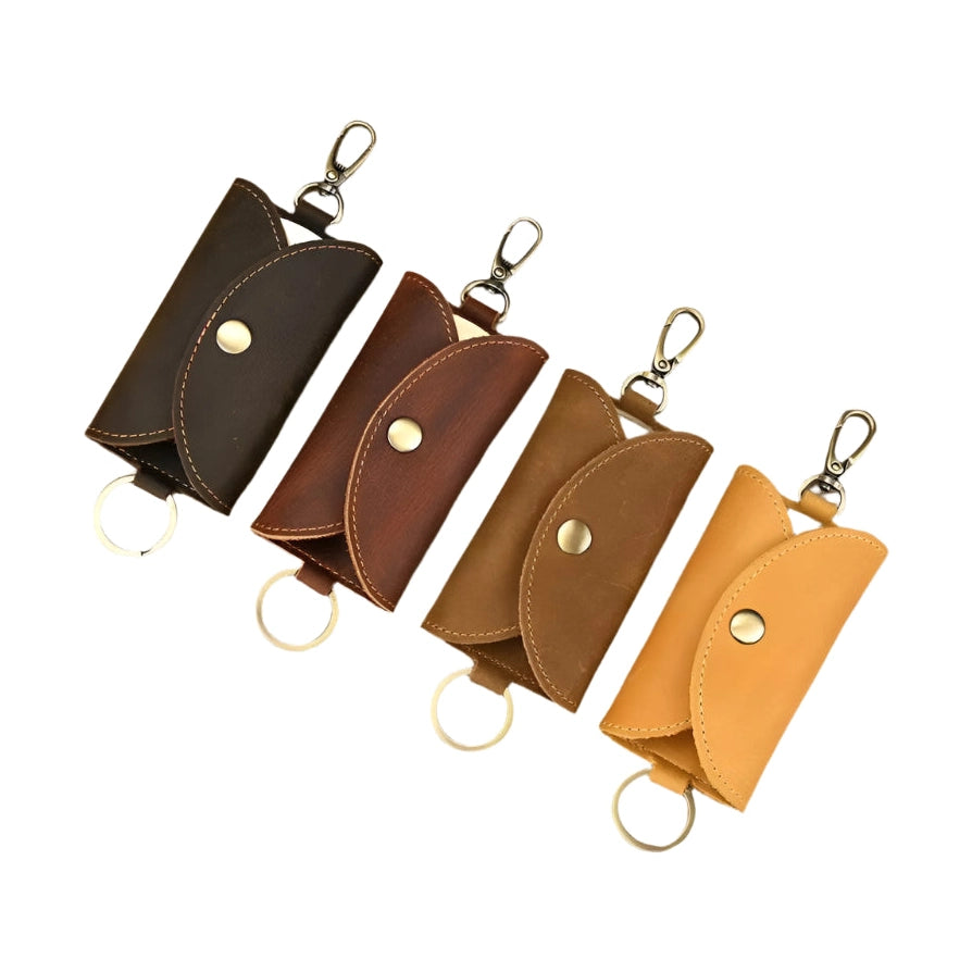 Leather Key Wallet for Car Housekeeper Holder Keychain Bag Case - VacationGrabs