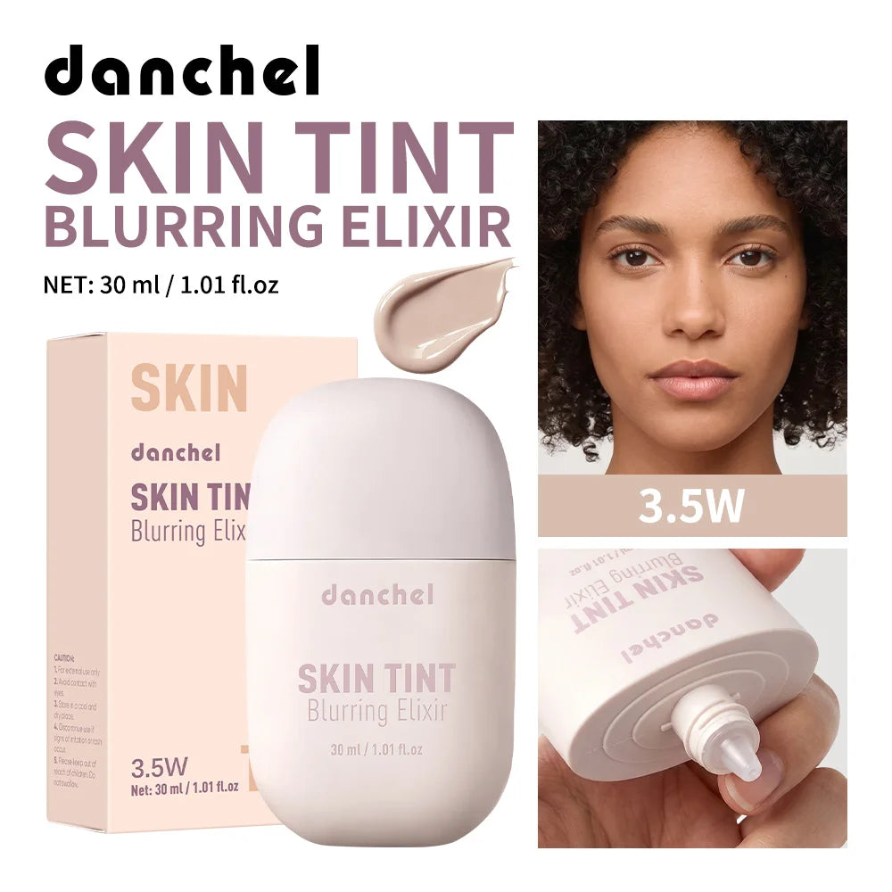 Skin Tint Blurring Elixir Foundation Lightweight & Breathable Blur Pores Fine Lines Hydrating Coverage Face Makeup for All Skin