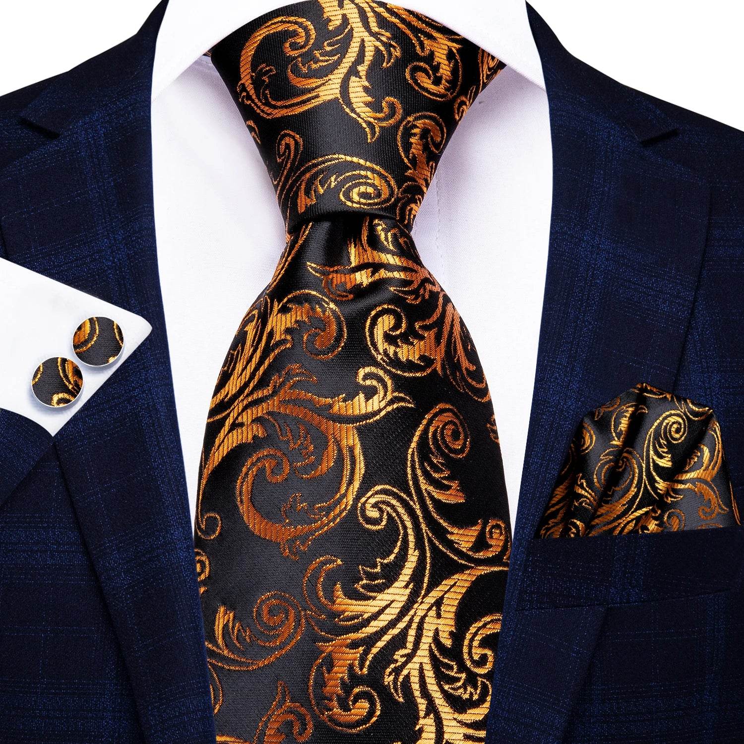 Multicolor Paisley 100% Silk Tie Sets for Men - VacationGrabs