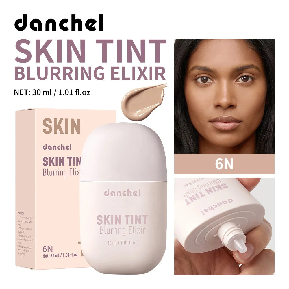 Skin Tint Blurring Elixir Foundation Lightweight & Breathable Blur Pores Fine Lines Hydrating Coverage Face Makeup for All Skin