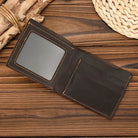 Vintage Leather Driver License Slim Wallet Men & Women Card Holder - VacationGrabs