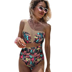 Push Up Floral Print Swimwear - VacationGrabs