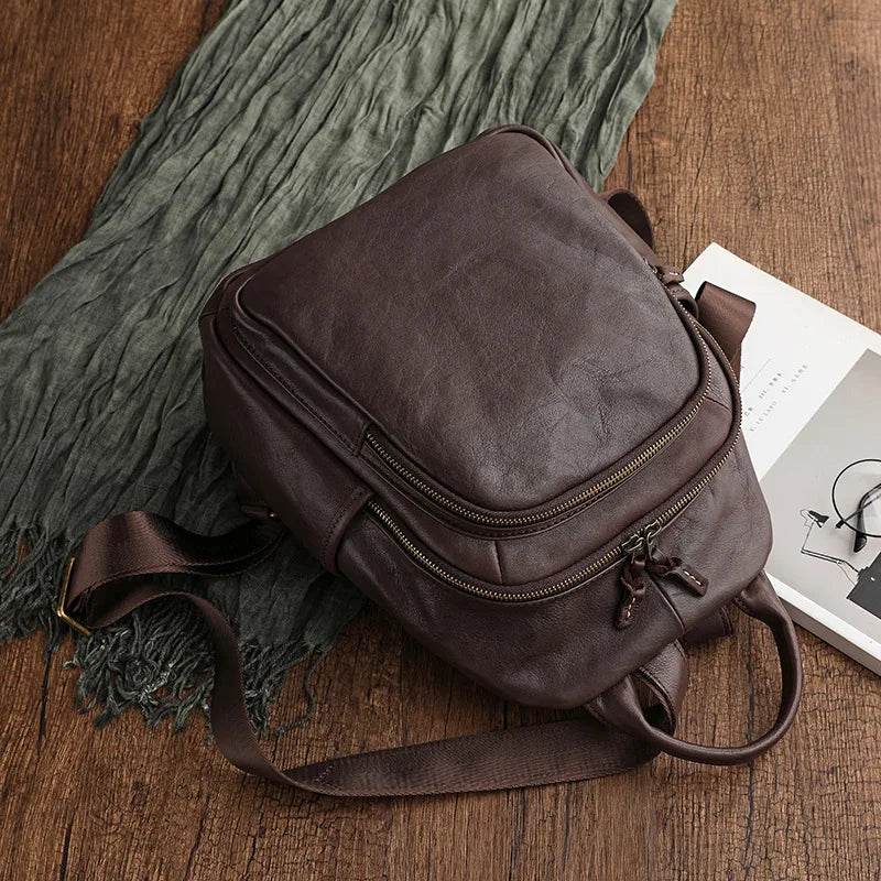 Luxury Designer Leather Backpack for Women Travel School Bag - VacationGrabs
