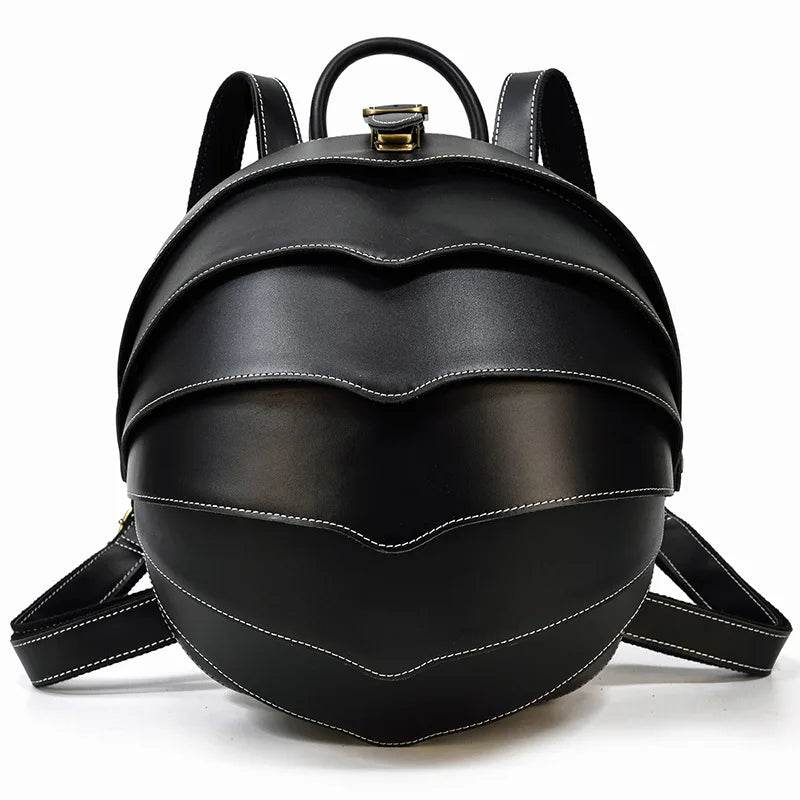 Handmade Beetle Style Vintage Leather Backpack Unisex Fashion - VacationGrabs
