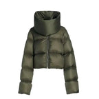 Women's Thick Padded Puffer Jacket with Scarf Collar