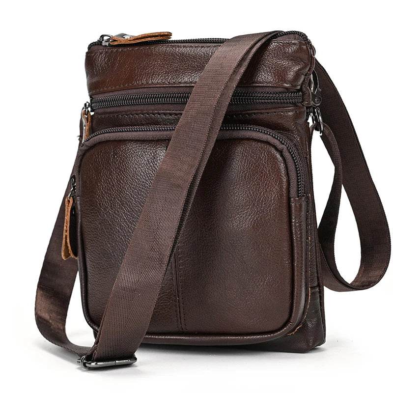 Luxury Leather Small Shoulder Bag Real Cowhide Crossbody - VacationGrabs