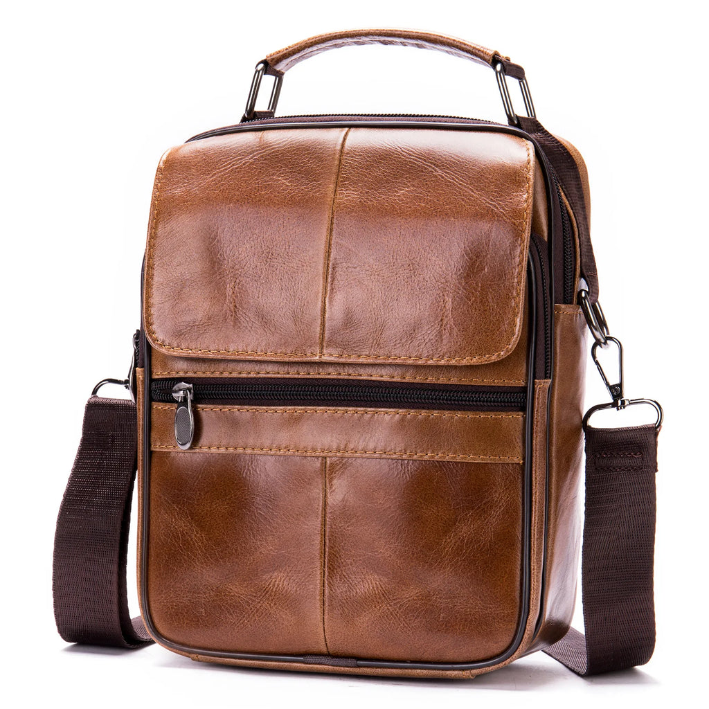 Men's 7.9" iPad Shoulder Bag Soft Leather Crossbody
