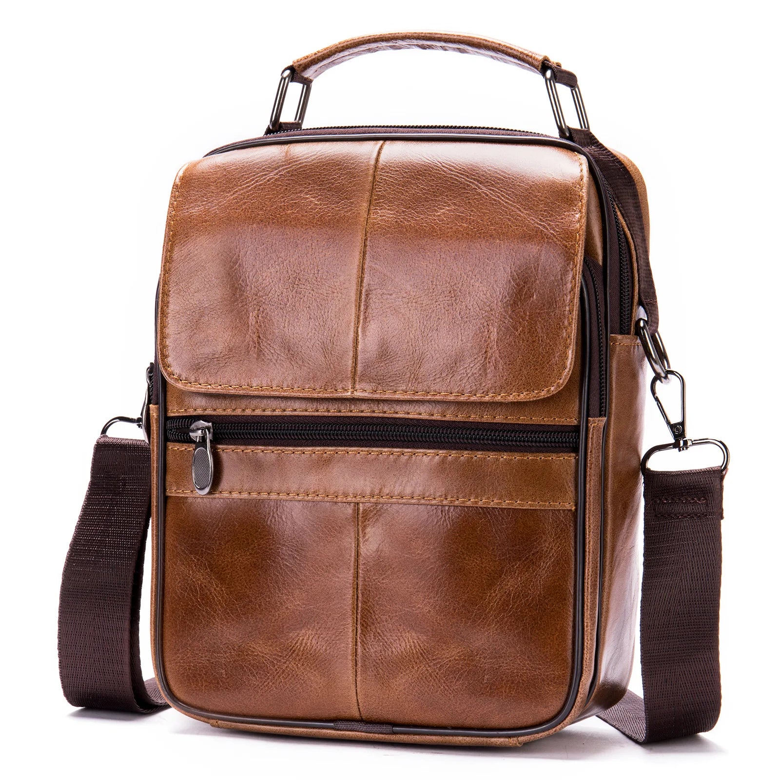 Men's 7.9" iPad Shoulder Bag Soft Leather Crossbody