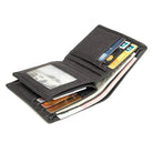 Men’s Leather Bifold Wallet for Cards Multi-slot Cash Clip - VacationGrabs