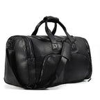 Large Genuine Leather Travel Bag – Soft Cowhide Weekender - VacationGrabs