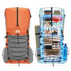 Roll-Top Internal-Frame Hiking Backpack with Rain Cover, 50-70L