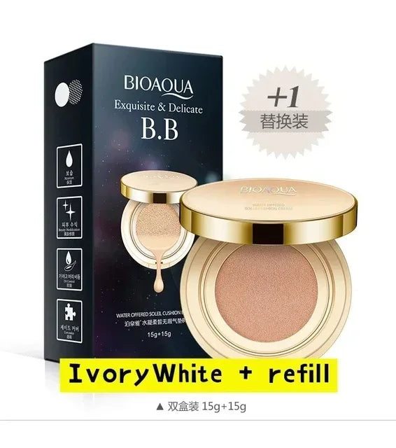 BB Air Cushion Foundation CC Cream Concealer Whitening Long Lasting Waterproof Moisturize Brighten Oil-control Makeup Cosmetics