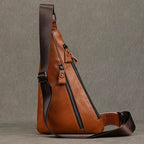 Casual Men’s Shoulder Bag Genuine Leather Crossbody Sling Bag - VacationGrabs