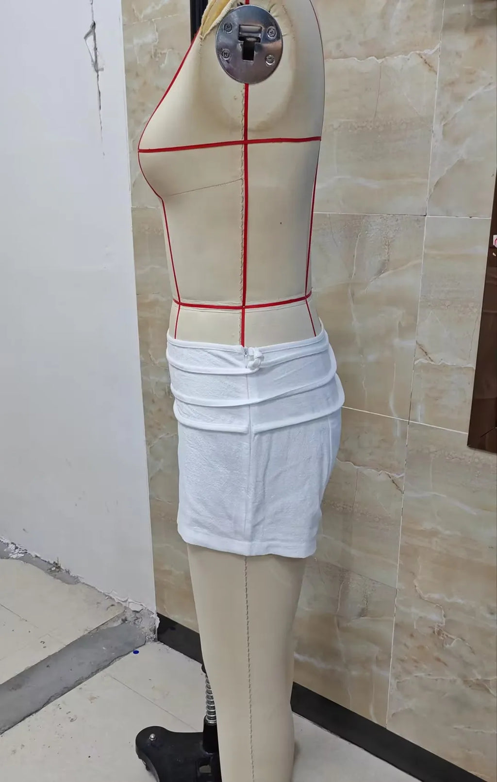 VacationGrabs Summer Vacation Low Waist Shorts Women Fold Over Waistband Side Tie Ruched Striped Solid Casual Beach Mini Short Pants