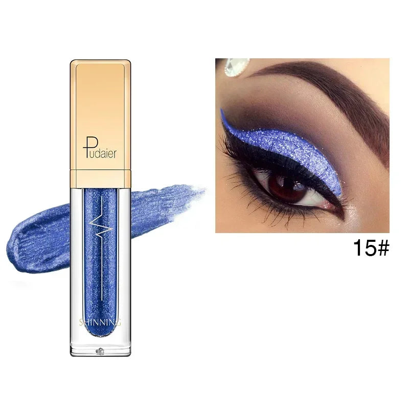 Pink Liquid Glitter Eyeshadow 18 Colors Waterproof Shimmer