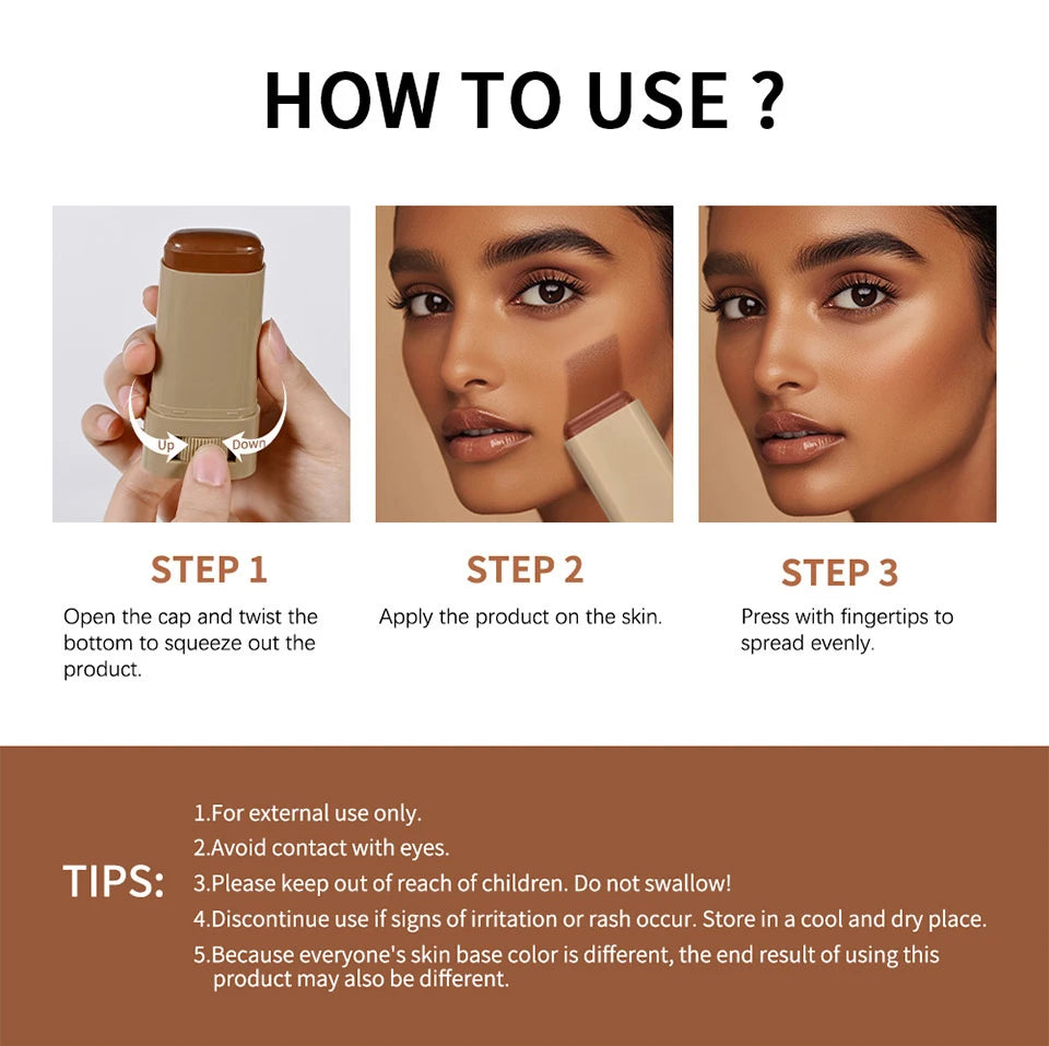 Moisturizing Foundation Stick Concealer for Women, Non-Sticky