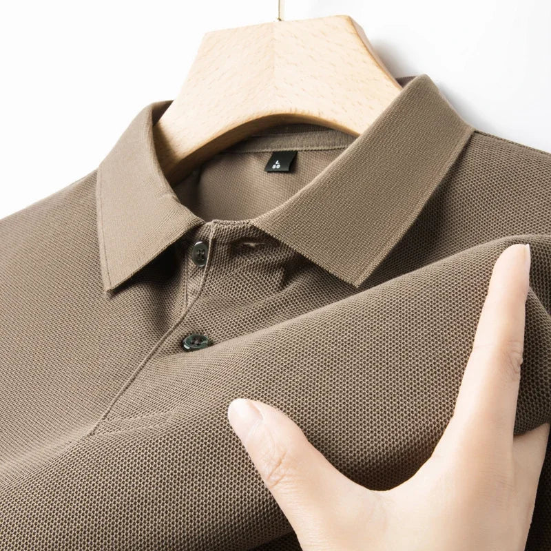 Men's 100% Cotton Polo Shirt - Summer Casual Breathable Tee,19 Colors,Ideal for Golf and Sports,Business Casual,Silk-Like Finish