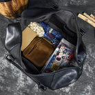 Genuine Leather Luggage Duffle Bags for Men and Women Weekend Bag - VacationGrabs