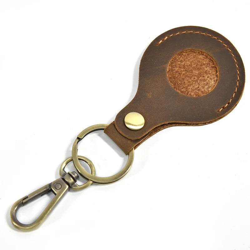 3-Piece Crazy Horse Leather Key Ring Soft Cowhide Keychains - VacationGrabs