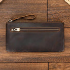 Leather Cellphone Pouch Wallet for Men & Women Long Slim Zipper Purse - VacationGrabs
