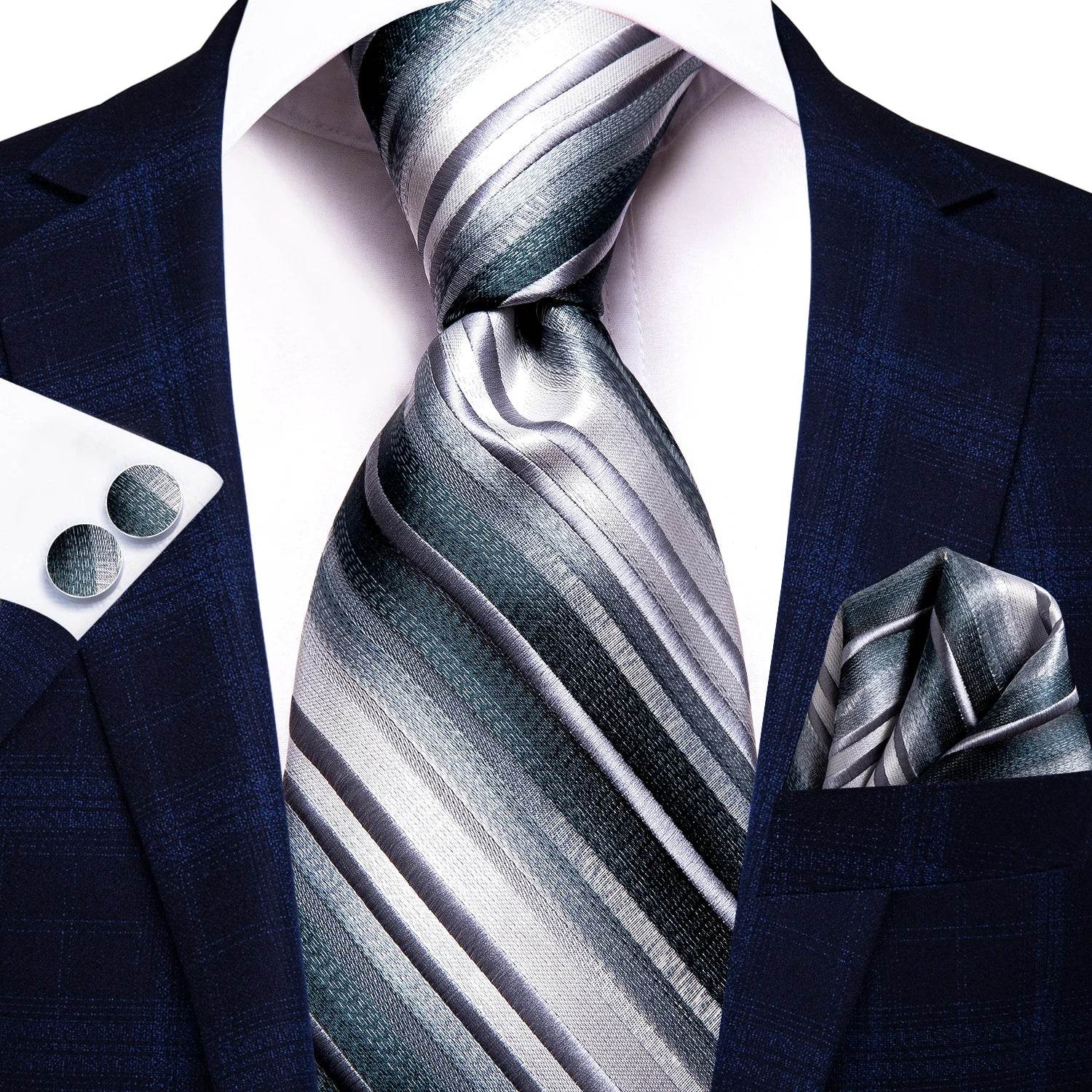 Multicolor Paisley 100% Silk Tie Sets for Men - VacationGrabs