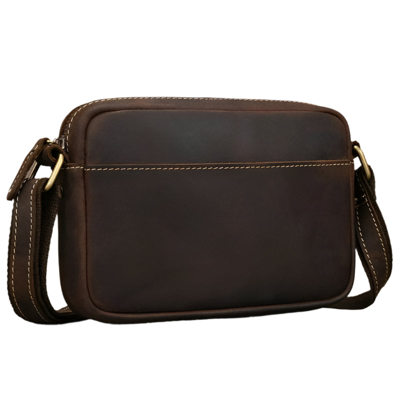 Small Men's Leather Retro Clutch Bag Casual Crossbody Fashion Bag - VacationGrabs