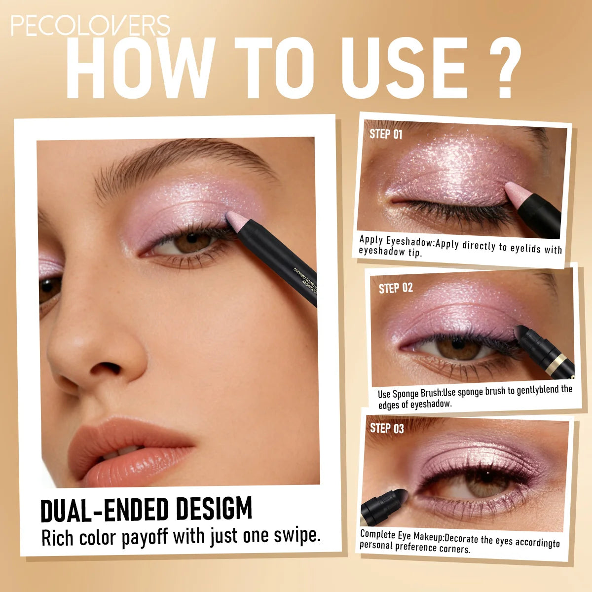 9-Piece Dual-Head Cream Eyeshadow Stick Set for Travel
