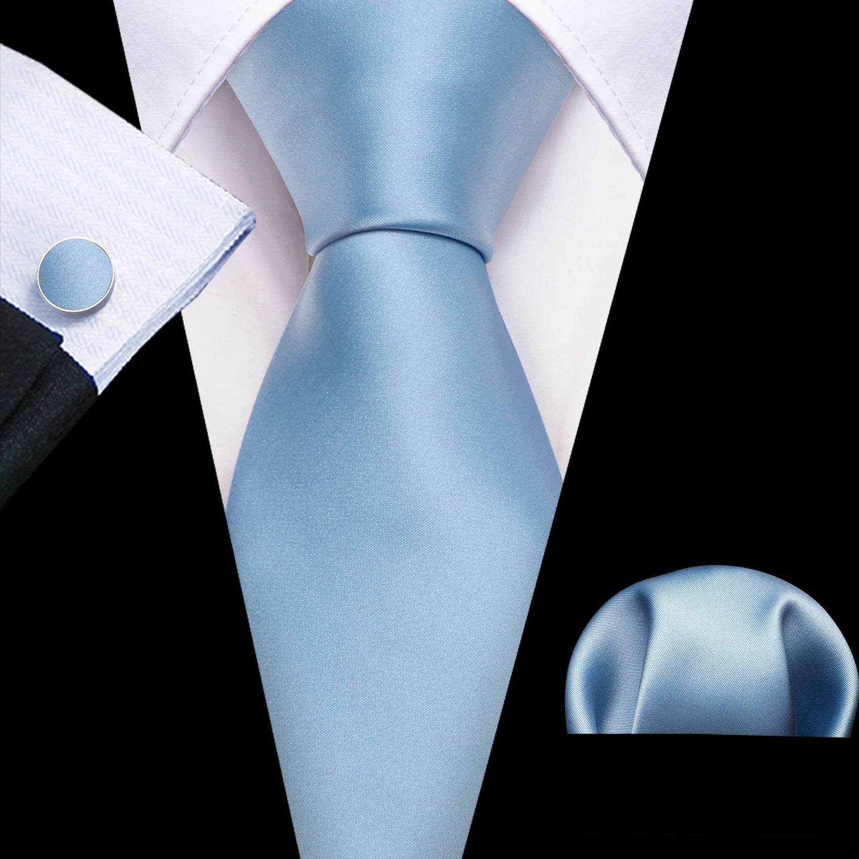 Green Silk Tie Set for Men: Multiple Shades Available - VacationGrabs