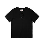 Red Tornado Short Sleeve Henley T-Shirt Heavyweight Cotton Every Day Tee Amekaji