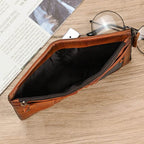 Vintage Leather Short Wallet with Coin Purse for Men RFID - VacationGrabs