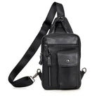 Leather Chest Sling Bag Waterproof Casual Real Leather Men Bag - VacationGrabs