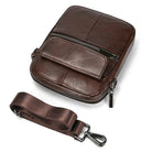 Casual Men's Small Leather Shoulder Crossbody Messenger Bag - VacationGrabs