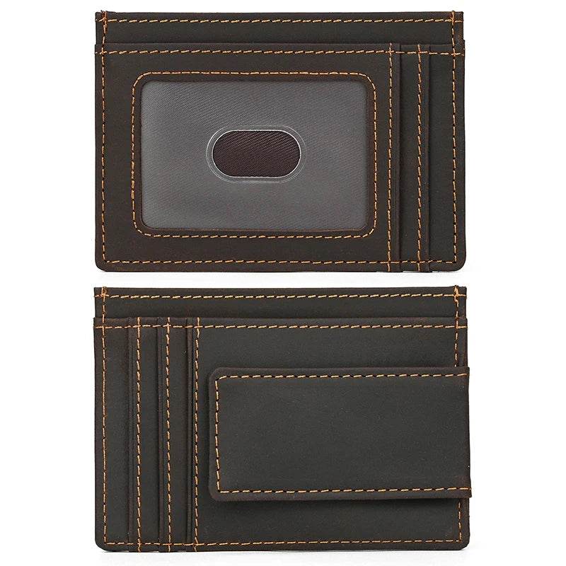Luxury Designer Card Holder Money Clip Purse Wallet Genuine Leather - VacationGrabs
