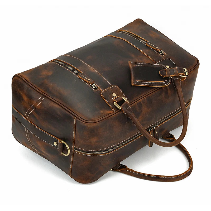 Sac de Voyage Vintage en Cuir Weekender VacationGrabs