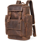 Sac à dos de voyage en cuir véritable pour homme avec compartiment ordinateur - Sac de créateur