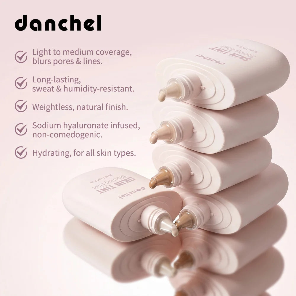 Skin Tint Blurring Elixir Foundation Lightweight & Breathable Blur Pores Fine Lines Hydrating Coverage Face Makeup for All Skin