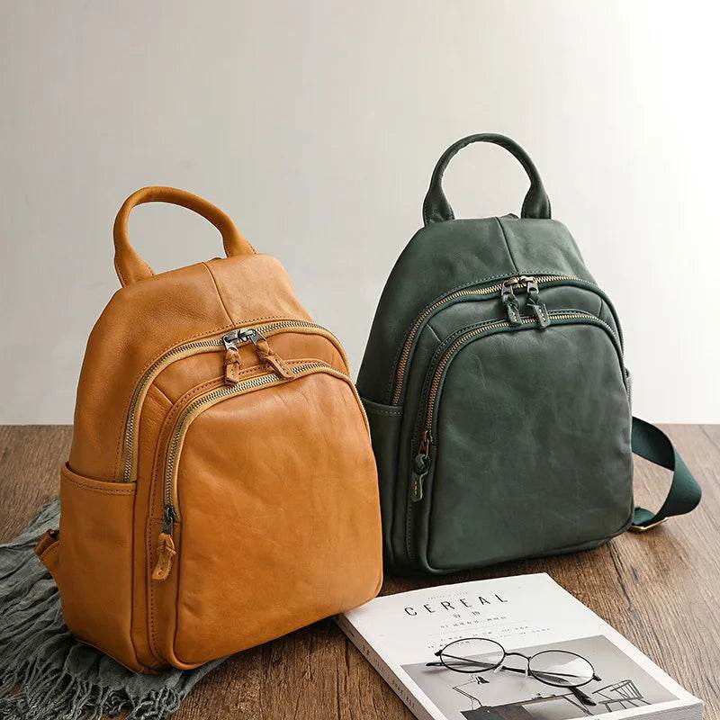 Luxury Designer Leather Backpack for Women Travel School Bag - VacationGrabs