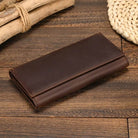 Men’s Leather Wallet with Iron Chain Clip Purse Long Fashion Wallet - VacationGrabs