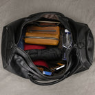Large Capacity Men’s Genuine Leather Duffel for Travel and Fitness - VacationGrabs