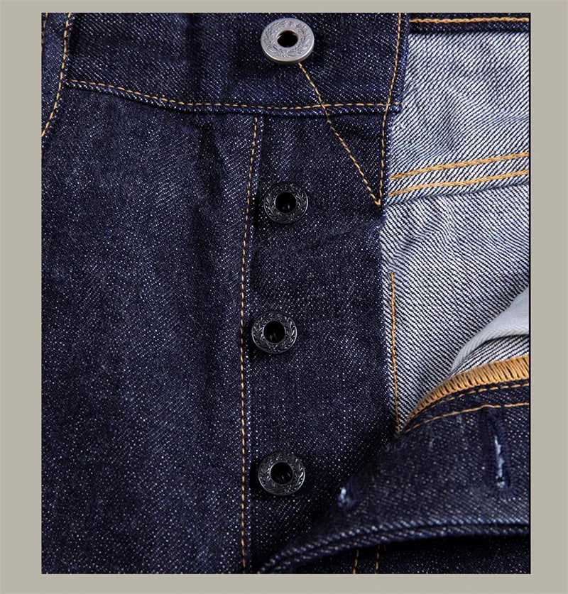 Red Tornado Selvedge Denim Jeans Loose Fit Straight Leg Pants Amekaji