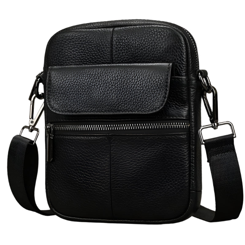 Casual Cowhide Men’s Crossbody Small Shoulder Bag for Phones - VacationGrabs